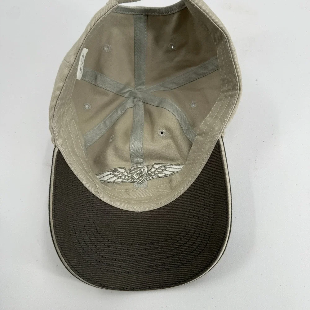 AOPA Pilot Wings Baseball Cap Mens OSFA Gray Cotton Adjustable Strap Hat